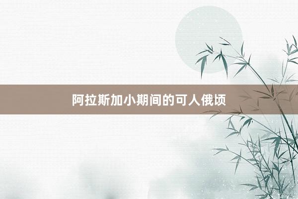 阿拉斯加小期间的可人俄顷
